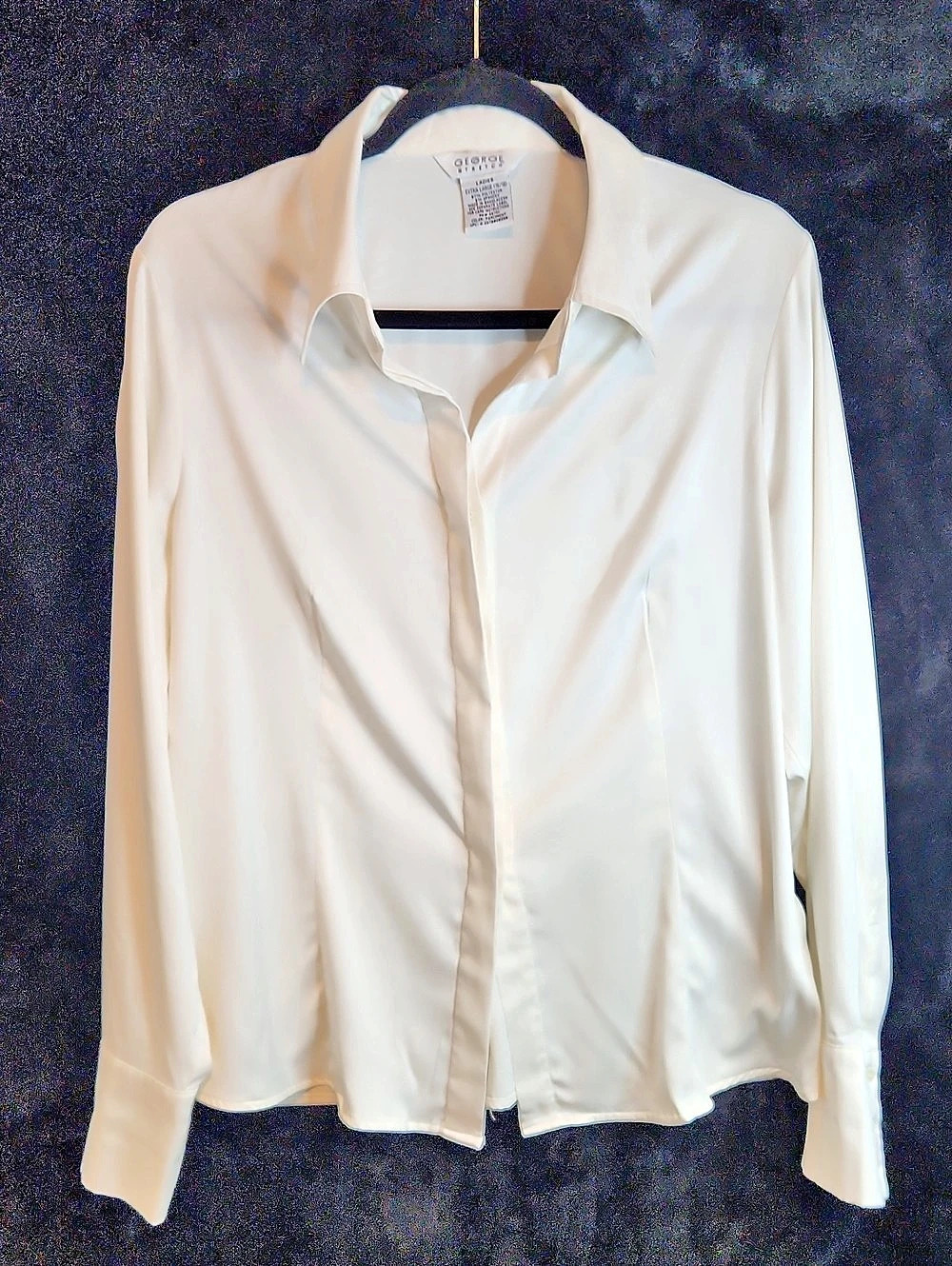 George Stretch Button Down Shirt in White Size Extra Large